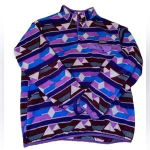 Purple and Blue pattern Patagonia Pullover